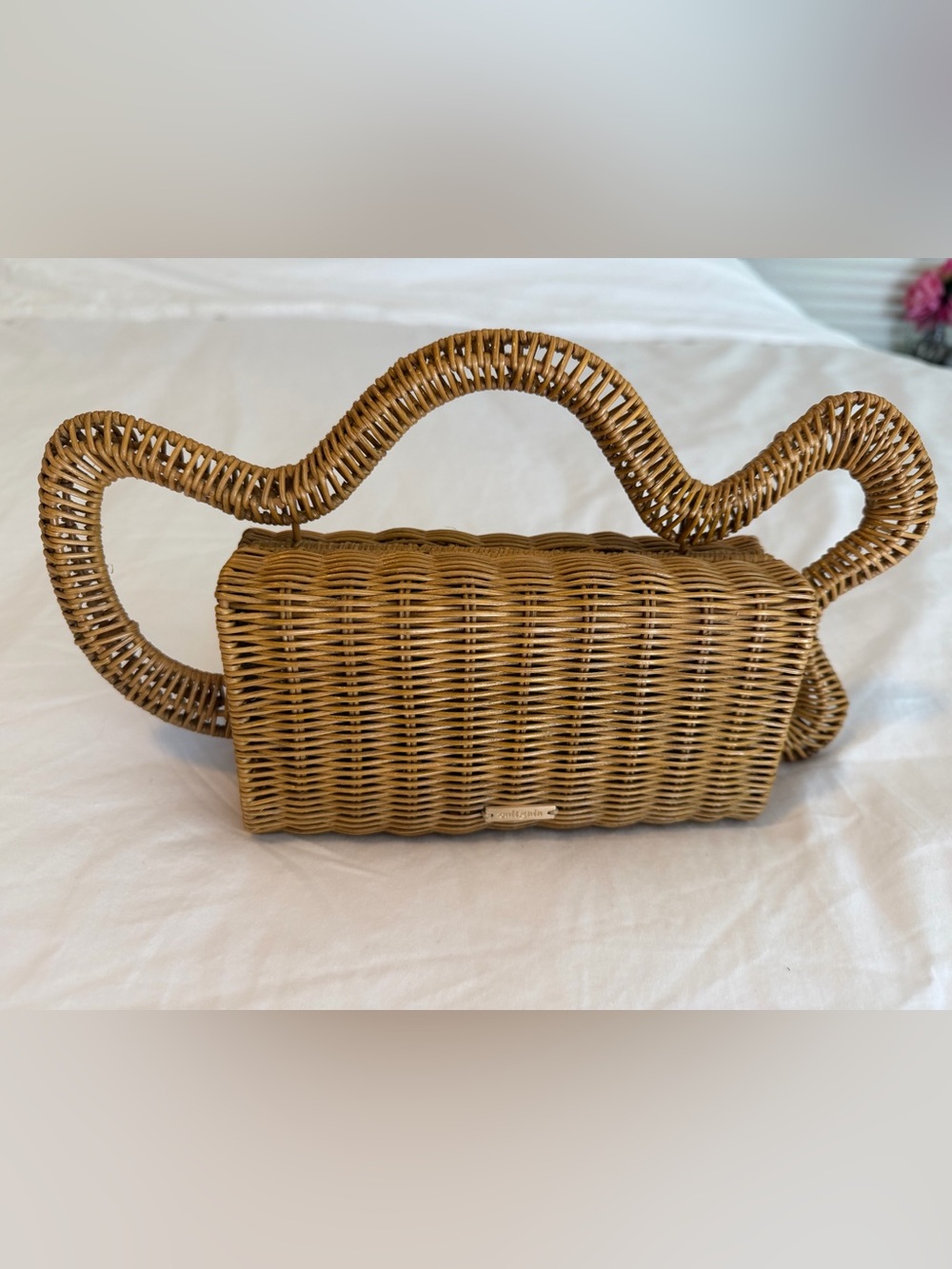 Cult Gaia Elsa Rattan Clutch - Picture 7 of 7